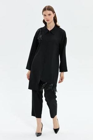 Müsemma Zehra Gömlek- LYN03393 Siyah