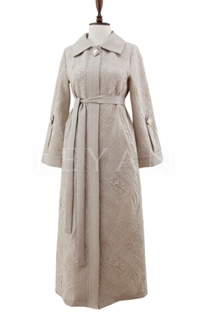 Orhan Store Simli Kol Detaylı Kap- LYN03383 Vizon