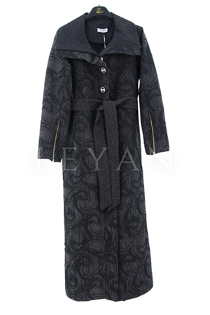 Orhan Store Fermuar Detaylı Brokar Kap- LYN03634 Siyah