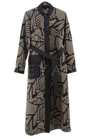 Orhan Store Desenli Kap- LYN03328 Vizon-Siyah