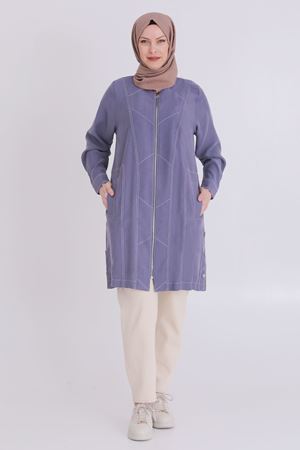 Behrem Tensel Fermuarlı Kap- LYN03356 Morcivert