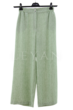 Fuat Gürşen Bol Paça Pantolon- LYN03381 Yeşil