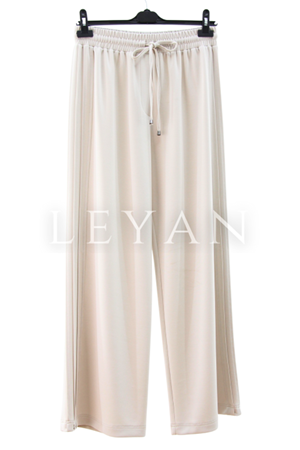 Sentez Berlin Yanı Nervürlü Geniş Bambu Pantolon- LYN04014 Taş