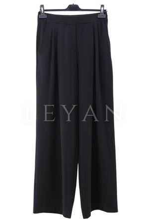Sentez İyon Pileli Pantolon- LYN04015 Siyah