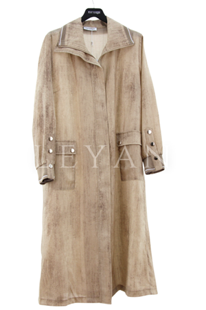 Fuat Gürşen Keten Çıtçıtlı Kap- LYN03779 Vizon