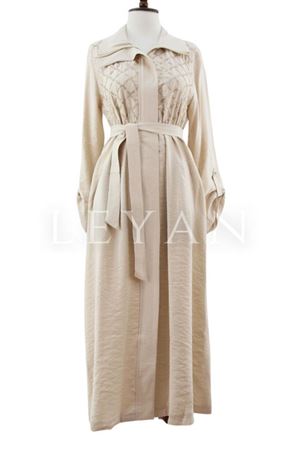 Orhan Store Taş Detaylı Kap- LYN03770 Bej