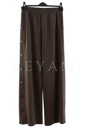 Sentez Tokyo Bambu Geniş Paça Pantolon- LYN03547 Kahve