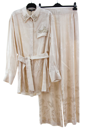 My312 Taşlı Jakarlı Takım- LYN03629 Bej