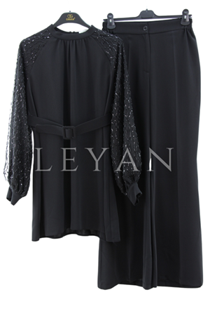 Orhan Store Pantolonlu Takım- LYN03772 Siyah