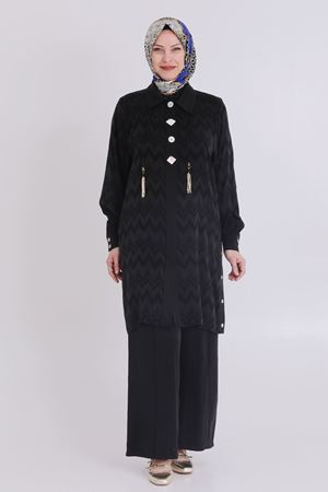 Behrem Lyocel Pantolonlu Takım- LYN03365 Siyah