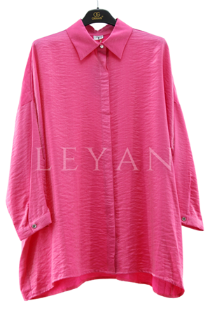 Orhan Store Oversize Gömlek- LYN03832 Fuşya