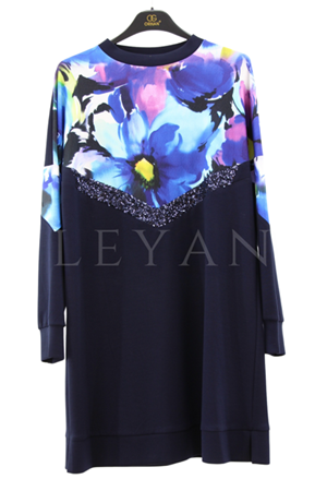 Orhan Store Payet Detaylı Tunik- LYN03524 Lacivert