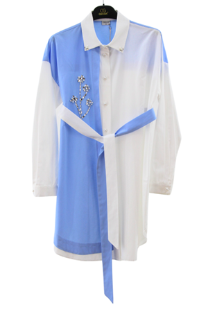 Orhan Store Taşlı Tunik- LYN03450 Mavi