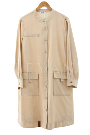 Defrina Renkli Dikişli Tunik- LYN03399 Bej