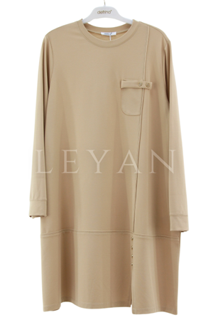 Defrina Düğme Detaylı Bella Tunik- LYN03525 Bej