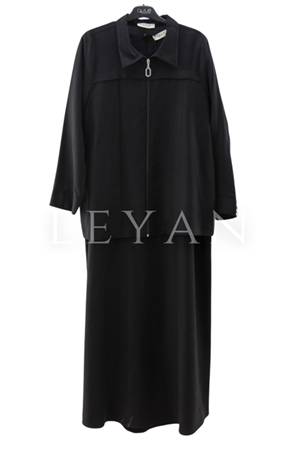 Dule Taş Ceketli Elbise- LYN03987 Siyah