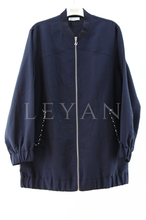 Nuss Cebi Taş Detaylı Ceket- LYN03861 Lacivert