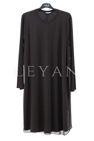 Dule Önü Şifonlu Kollu İçlik- LYN03991 Kahve