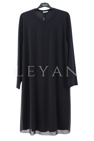 Dule Önü Şifonlu Kollu İçlik- LYN03991 Siyah