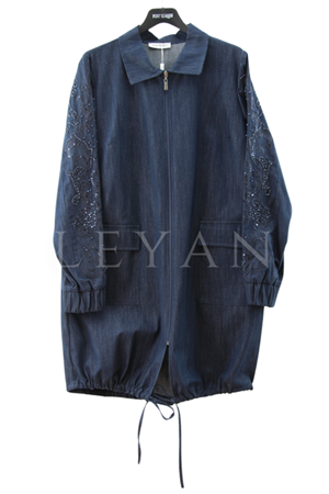 Fuat Gürşen Kolları Taş İşlemeli Kap- LYN03957 İndigo