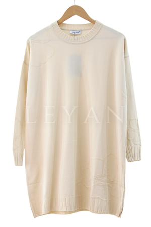 Orhan Store Çiçek Baskılı Tunik- LYN04011 Krem