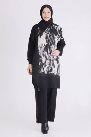 Behrem Paraşüt Detaylı Pantolonlu Takım- LYN04187 Siyah