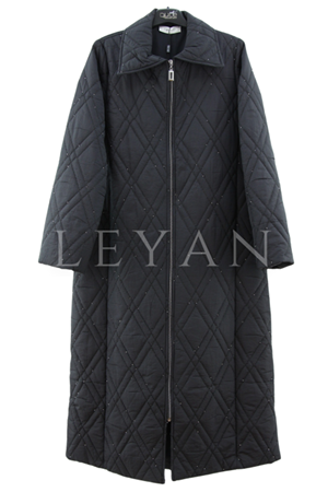 Dule Kapitone Mont- LYN04203 Siyah