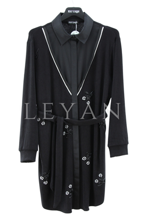 Fuat Gürşen İşlemeli Gömlek Tunik- LYN04215 Siyah