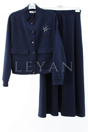 Nuss İşleme Detaylı Takım- LYN04227 Lacivert