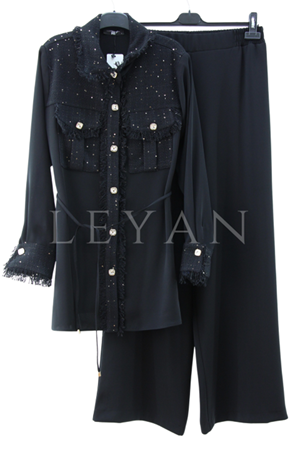 My312 Şanel Kombinli Takım- LYN04229 Siyah
