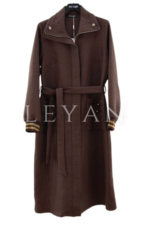 Fuat Gürşen Ribana Detaylı Kapitone Kap- LYN04228 Kahve