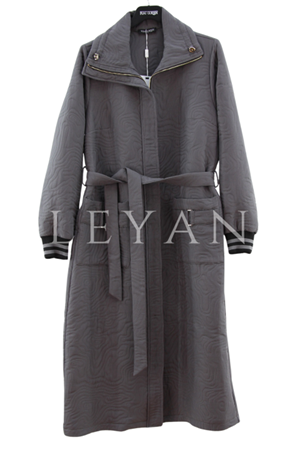 Fuat Gürşen Ribana Detaylı Kapitone Kap- LYN04228 Antrasit