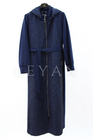 Orhan Store Brokar Kumaş Detaylı Kap- LYN04233 Lacivert