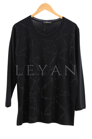 Mutlu Ertan Taş Detaylı Bluz- LYN04239 Siyah