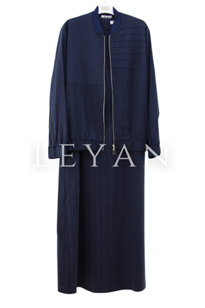 Nuss Bumber Ceketli Elbise- LYN04263 Lacivert