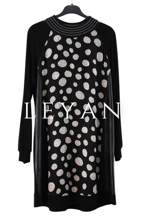Orhan Store Deri Detaylı Tunik- LYN04266 Siyah