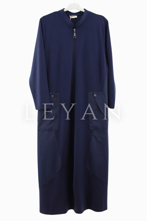 Paraşüt Detaylı Ferace- LYN04281 Lacivert