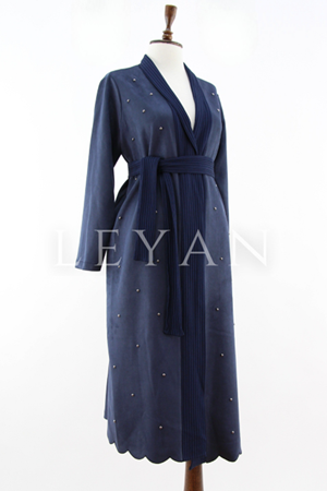 Nuss Triko Detaylı Zımbalı Kap- LYN04280 Lacivert