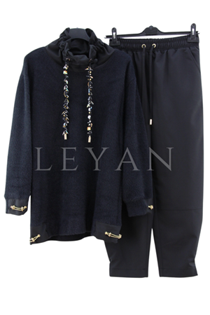 Missemramiss Flowin Takım- LYN04237 Siyah