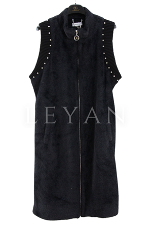 Orhan Store Kürk Yelek- LYN04238 Siyah