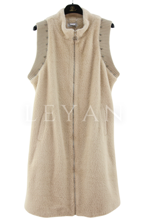 Orhan Store Kürk Yelek- LYN04238 Bej