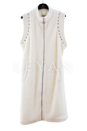 Orhan Store Kürk Yelek- LYN04238 Ekru