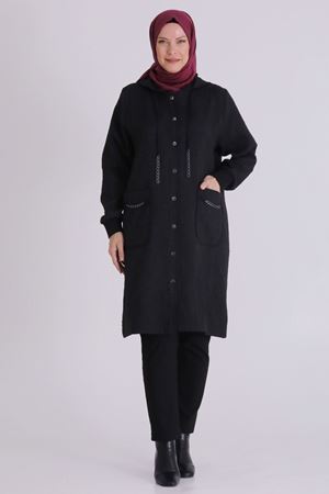 Behrem Zincir Detaylı Kapitone Kap- LYN04296 Siyah