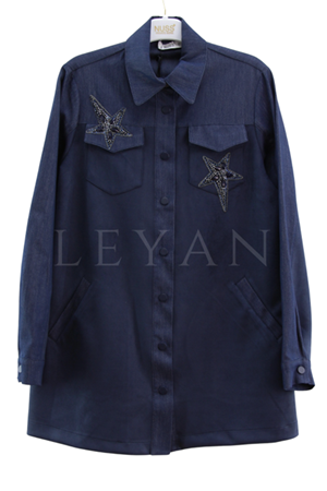 Nuss Yıldız Figürlü Kot Kap- LYN04303 Lacivert