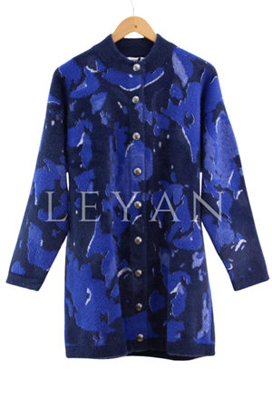 Nuss Kamuflaj Desen Hırka- LYN04299 Lacivert