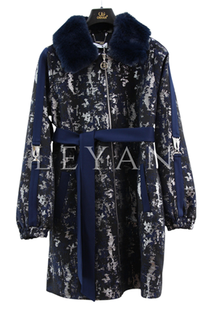 Orhan Store Kürk Detaylı Ceket- LYN04305 Lacivert