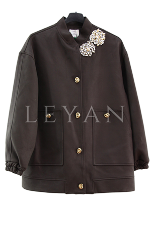 Missemramisss Taş İşlemeli Süet Kap- LYN04309 Kahve