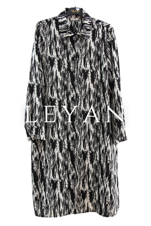 Dule Desenli Gömlek Tunik- LYN04311 Siyah