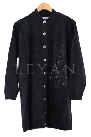 Nuss İşleme Detaylı Hırka- LYN04327 Siyah