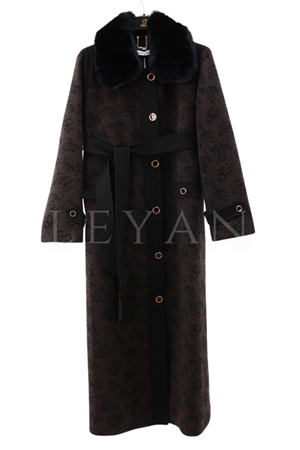 Orhan Store Kürk Ve Brokar Detaylı Kap- LYN04334 Kahve